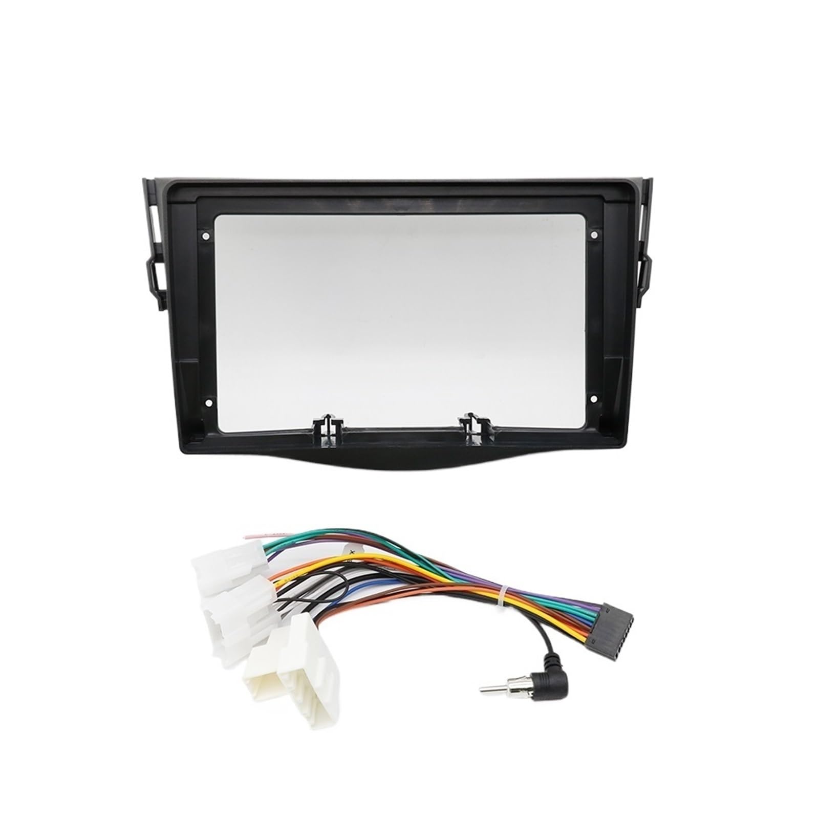 HJLHUIDM Auto Ersatz 9 Zoll Auto DVD Rahmen Audio Dash Trim Kits Facia Panel Radio Player Bildschirm 2 Din Kompatibel mit 2007-2012 Rahmen Kits Auto Interieur (FRAME AN CORD) von HJLHUIDM