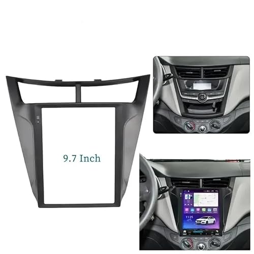 HJLHUIDM Auto Ersatz Kompatibel mit SAIL 2015-2018 9,7 Zoll 2 Din Autoradio Blenden Multimedia Rahmen Video Player DVD Panel Trim Auto Innenraum von HJLHUIDM