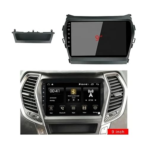 HJLHUIDM Auto Ersatz Kompatibel mit Santa IX45 2013-2019 Auto DVD Player Rahmen Navigation Panel Radio Android Faszie Auto Innenraum von HJLHUIDM