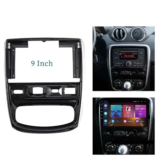 HJLHUIDM Auto Ersatz Kompatibel mit TERRANO 2014-2016 9 Zoll Auto Faszien Radio Panel Dash Kit Installation Facia Console Bezel Adapter Plate Trim Cover Frame Car Interior von HJLHUIDM