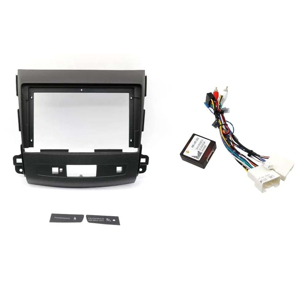 HJLHUIDM Autoradio 2-DIN, 22,9 cm, DVD, GPS, MP5, Kunststoff, kompatibel mit Outlande 2008–2011, Armaturenbrett-Halterungs-Set, Auto-Innenraum (Rahmenkabel, Canbus) von HJLHUIDM