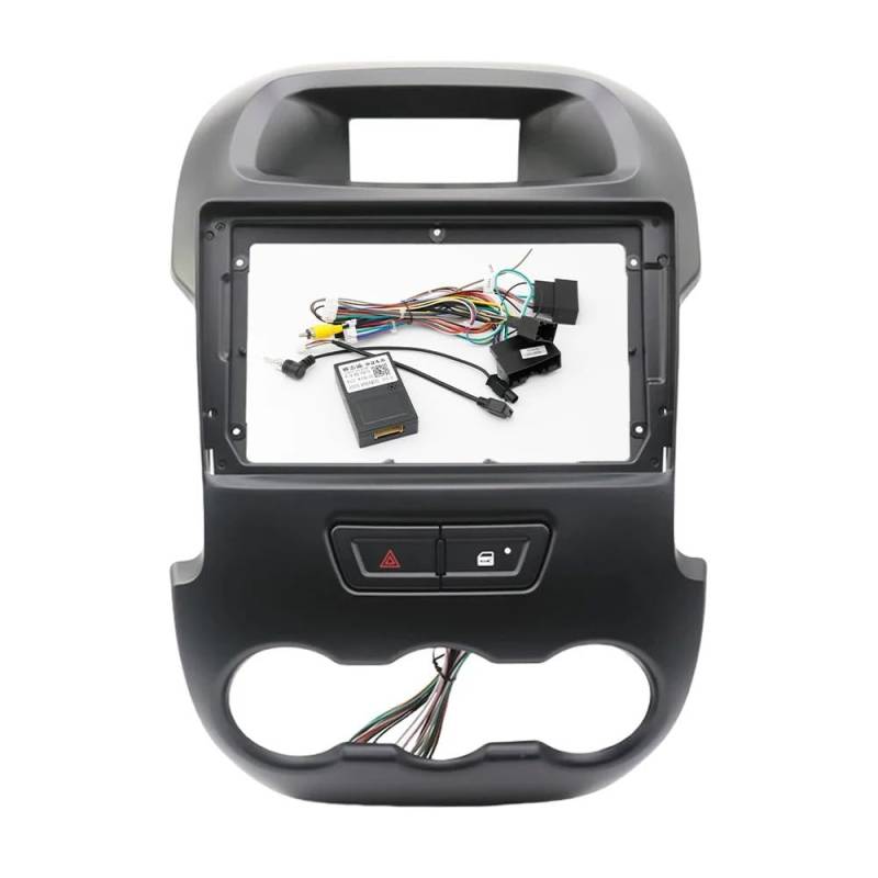 HJLHUIDM Doppel DIN Installation Kit Ersatz Auto Android DVD Player Radio Rahmen Kompatibel mit Ranger F250 2011-2015 Innenraum Auto Innenraum (Schwarzer Rahmen Komplettset) von HJLHUIDM