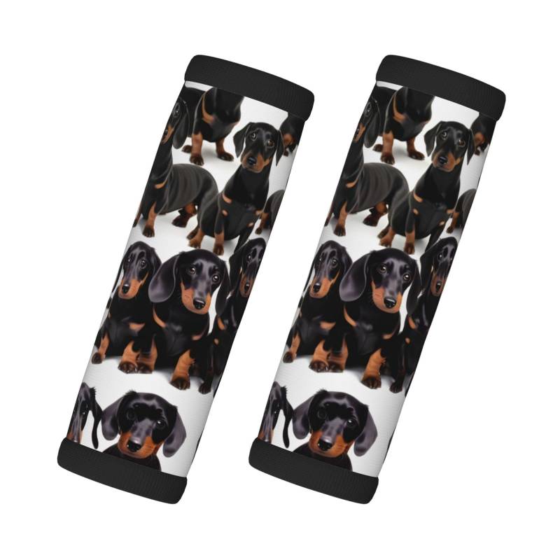 Dachshund Weiner Gepäcktasche für Haustiere, Gepäck, Zughandschuhe, für Gepäckkoffer und Reisekoffer, Gepäckkoffer von HJLUUFT