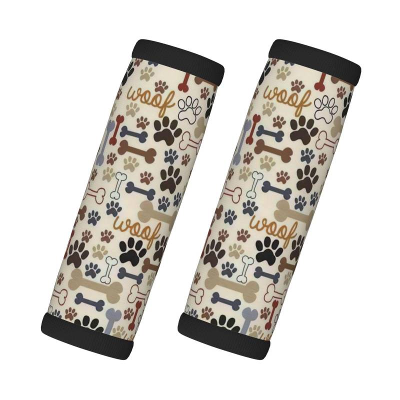 Dog Bones PawLuggage Handle Bag,Luggage Pull Gloves,for Button Handle Luggage Case and Travel Suitcase Luggage Case von HJLUUFT