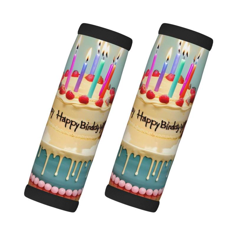 Happy Birthday Big CakeLuggage Handle Bag, Luggage Pull Gloves, for Button Handle Luggage Case and Travel Suitcase Luggage Case von HJLUUFT