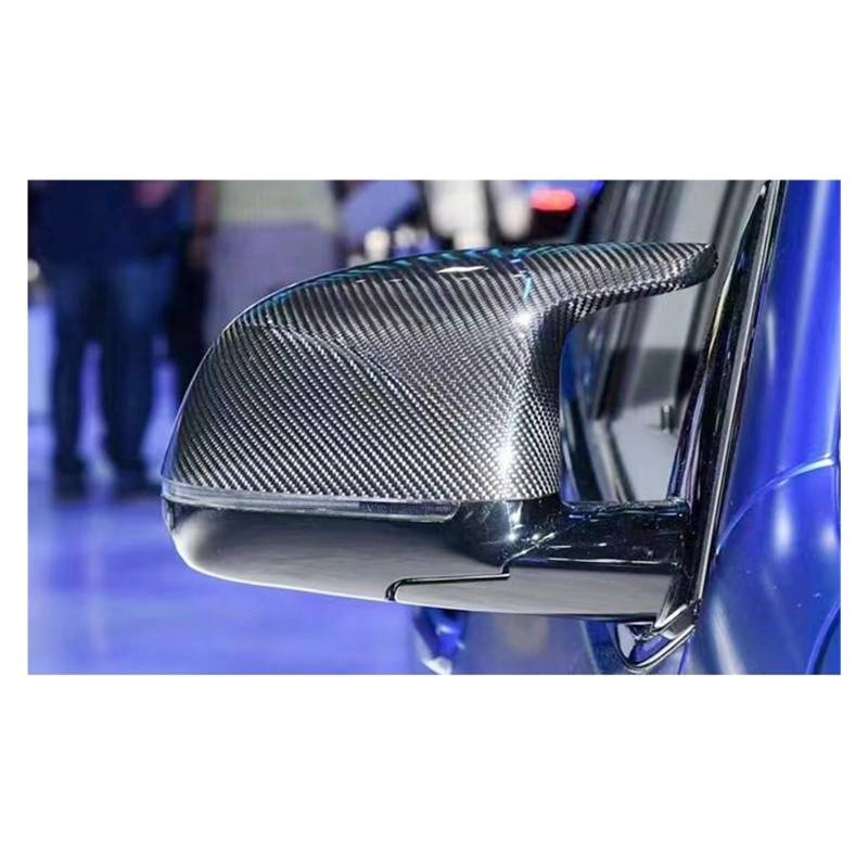 Kompatibel for BMW F95 X5M Carbon Vorderlippe Heckdiffusor Stoßstange Seitenrock Spoiler Body Kit(Horn Mirror) von HJPILISS