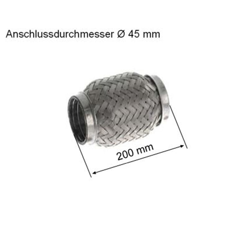 HJS Edelstahl Flex-Rohr Ford Ka Street Opel Astra Vectra Zafira von HJS