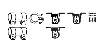 Hjs Montagesatz, Abgasanlage [Hersteller-Nr. 82111517] für VW von HJS
