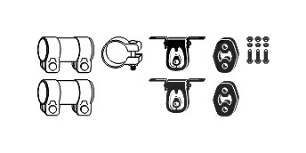 Hjs Montagesatz, Abgasanlage [Hersteller-Nr. 82111520] für VW von HJS