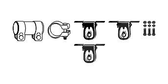 Hjs Montagesatz, Abgasanlage [Hersteller-Nr. 82111559] für VW von HJS