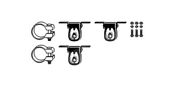 Hjs Montagesatz, Abgasanlage [Hersteller-Nr. 82111578] für VW von HJS