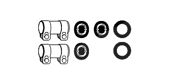 Hjs Montagesatz, Abgasanlage [Hersteller-Nr. 82112319] für Audi von HJS