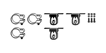 Hjs Montagesatz, Abgasanlage [Hersteller-Nr. 82114502] für VW von HJS