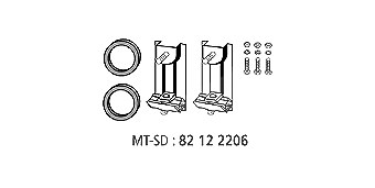 Hjs Montagesatz, Abgasanlage [Hersteller-Nr. 82122206] für BMW von HJS