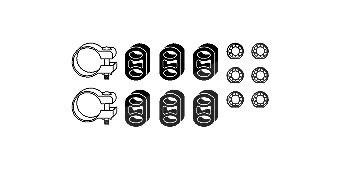 Hjs Montagesatz, Abgasanlage [Hersteller-Nr. 82142777] für Opel von HJS