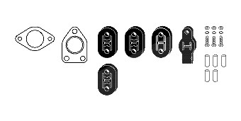 Hjs Montagesatz, Abgasanlage [Hersteller-Nr. 82457824] für Mitsubishi von HJS