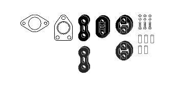 Hjs Montagesatz, Abgasanlage [Hersteller-Nr. 82457837] für Mitsubishi, Volvo von HJS