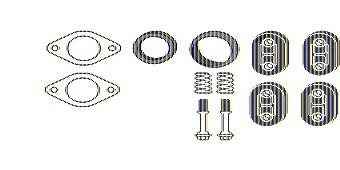 Hjs Montagesatz, Abgasanlage [Hersteller-Nr. 82424292] für Nissan von HJS