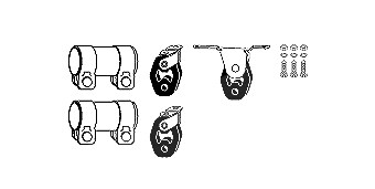 Hjs Montagesatz, Abgasanlage [Hersteller-Nr. 82114532] für Seat, Skoda, VW von HJS
