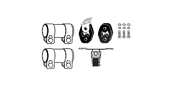 Hjs Montagesatz, Abgasanlage [Hersteller-Nr. 82111566] für VW von HJS