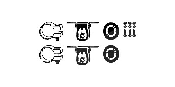 Hjs Montagesatz, Abgasanlage [Hersteller-Nr. 82111553] für VW von HJS