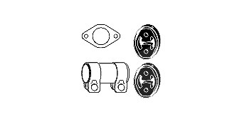 Hjs Montagesatz, Katalysator [Hersteller-Nr. 82156576] für Ford von HJS