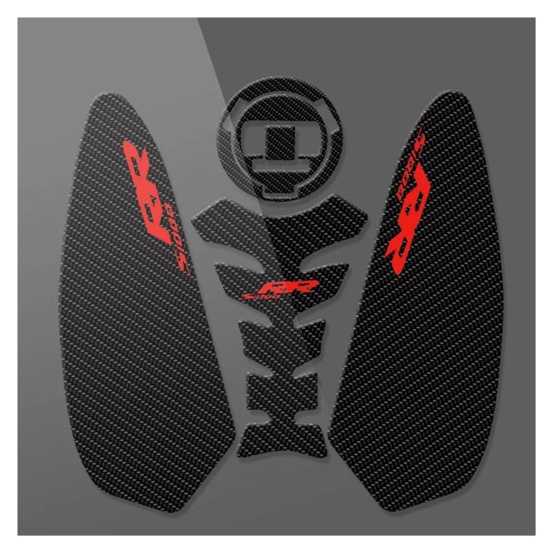 HJTEDHE Motorcycle Tankpad 3D Carbon Faser Textur Motorrad Tank Pad Aufkleber FÜR S1000 RR S1000R 2023 2021 2020 2022 Tankpad Motorrad Lackschutz Aufkleber(4) von HJTEDHE