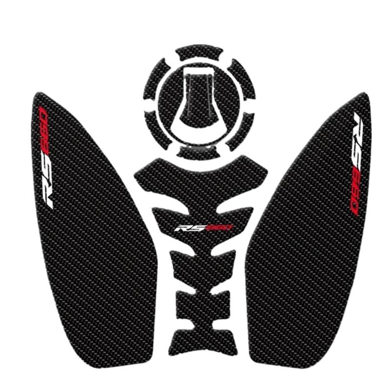 HJTEDHE Motorcycle Tankpad Carbon Fiber Texture Transparente Aufkleber 3D Motorrad Tank Pad Aufkleber Für Aprilia Für RS660 2023-2020 2022 2021 Tankpad Motorrad Lackschutz Aufkleber(6) von HJTEDHE