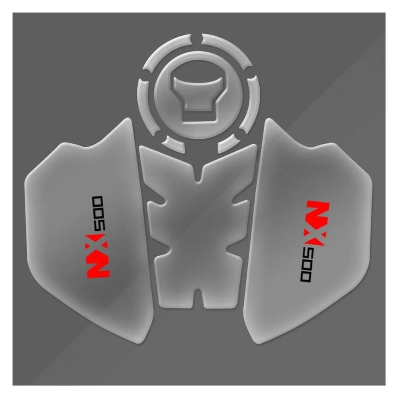 HJTEDHE Motorcycle Tankpad Carbonfaser-Textur, Transparente Aufkleber, Motorrad-Tankpad-Aufkleber Für NX500 2024 Tankpad Motorrad Lackschutz Aufkleber(1) von HJTEDHE