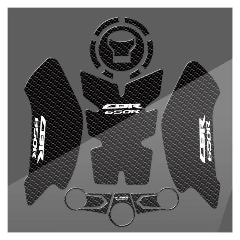 HJTEDHE Motorcycle Tankpad Motorrad Transparent Fisch Knochen Aufkleber 3D Kristall Kleber Tank Pad FÜR CBR650R 2019 2020 2021 2024 Tankpad Motorrad Lackschutz Aufkleber(7) von HJTEDHE