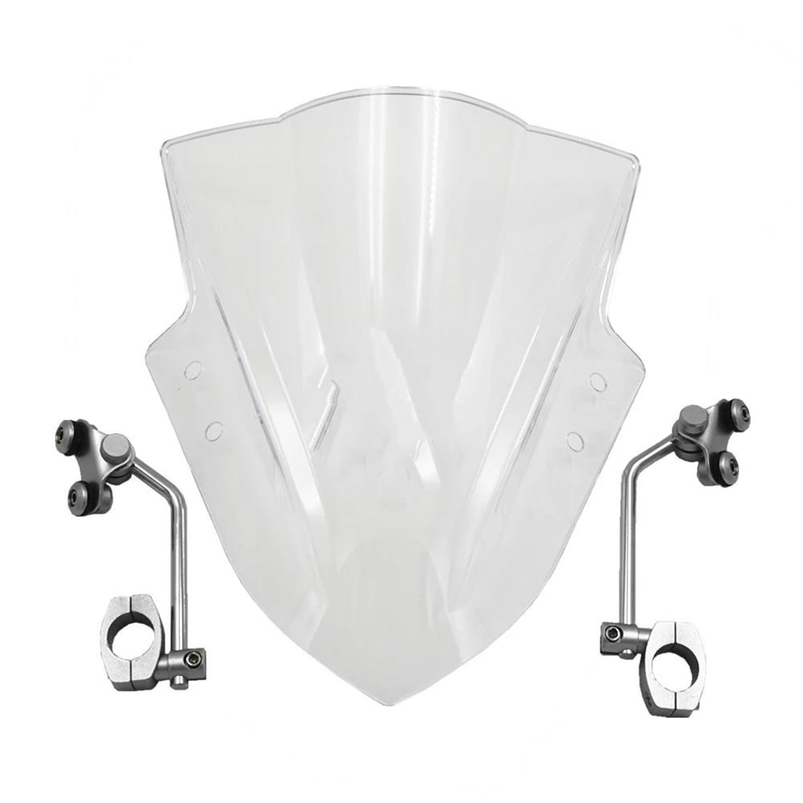 HJTEDHE Motorrad Windschild Spoiler Windabweiser Für Motorrad, Mit Stützrahmen, Windschutzscheibe, Schwarz, Transparent, Für MT03 Windschild Windschutz(2) von HJTEDHE