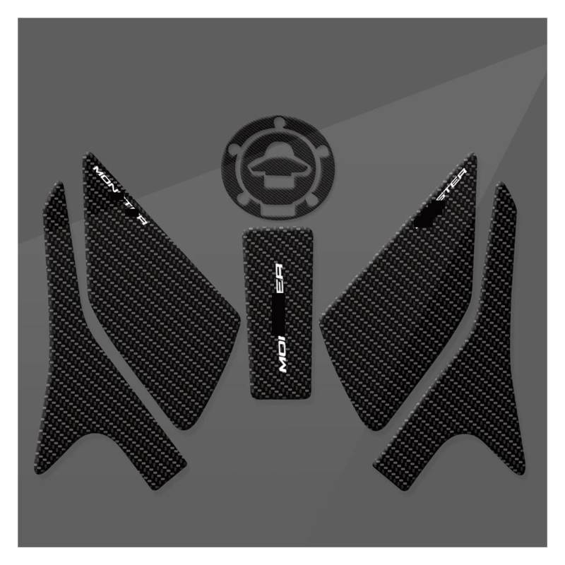 Motorcycle Tankpad Motorrad Tank Pad Protector Transparent Fisch Knochen Aufkleber Carbon Faser Textur Für DUCATI Für MONSTER 950 937 SP 2023 2022 2021 Tankpad Motorrad Lackschutz Aufkleber(6) von HJTEDHE