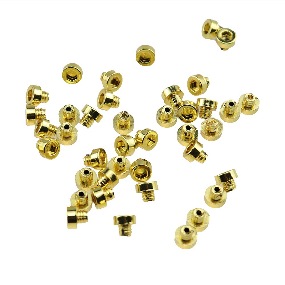 100 Stück 6 mm Radnieten, Kunststoffnägel, Reifenmuttern, Stehbolzen Kompatibel mit Auto-Styling, kompatibel mit Felgenlippendekoration(GOLD-100PCS) von HJXcTRH