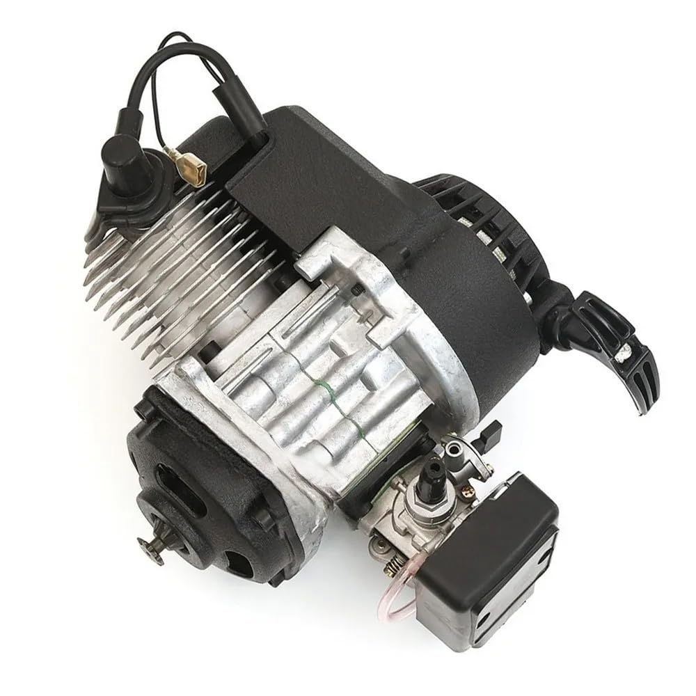 49cc 2-Takt-Pull-Start-Motor, kompatibel mit Pocket Pit Quad Dirt Bike ATV 4-Rad mit 25H-Ritzelmotorgetriebe und Luftfilter von HJXcTRH