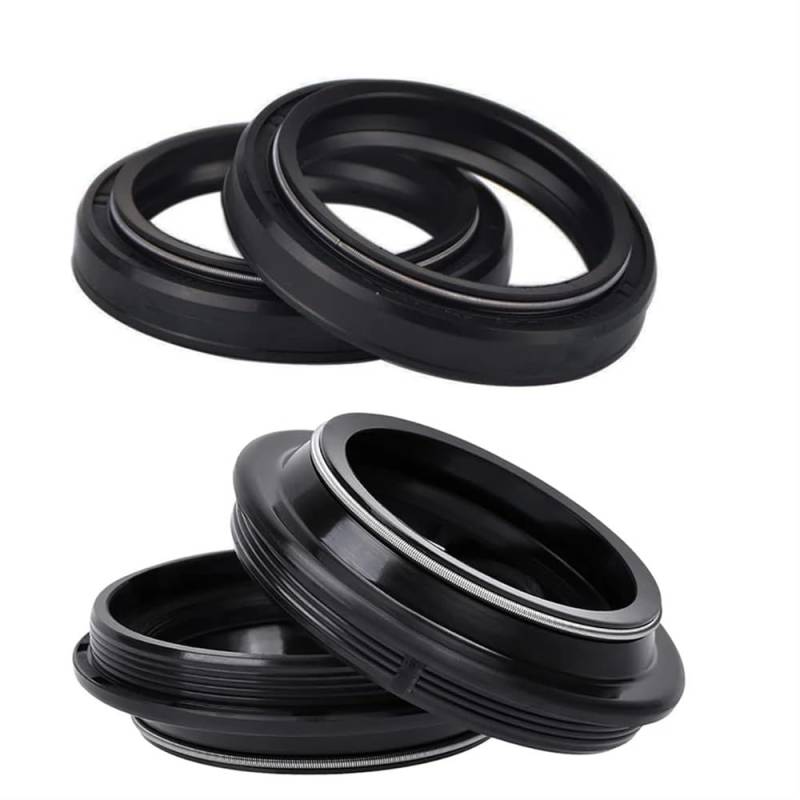 Front Fork Oil Seal And Dust Seal Compatible With V Star 1100 XVS1100 XVS1300 XVS650 XVS950 YZF R1 R6 FJ1200 YP400 Size 41x53x8 von HJXcTRH