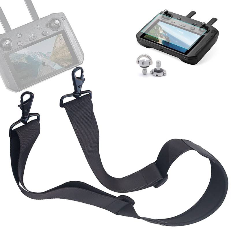 DJI Mini 3 Pro Fernbedienung Gurt Schlüsselband Umhängeband， Einstellbar Lanyard Drone Romote Controller，dji mini 3 pro gurt，DJI Mini 3 Pro RC Controller Zubehör，mit gehärteter Folie und Schrauben von HKQP