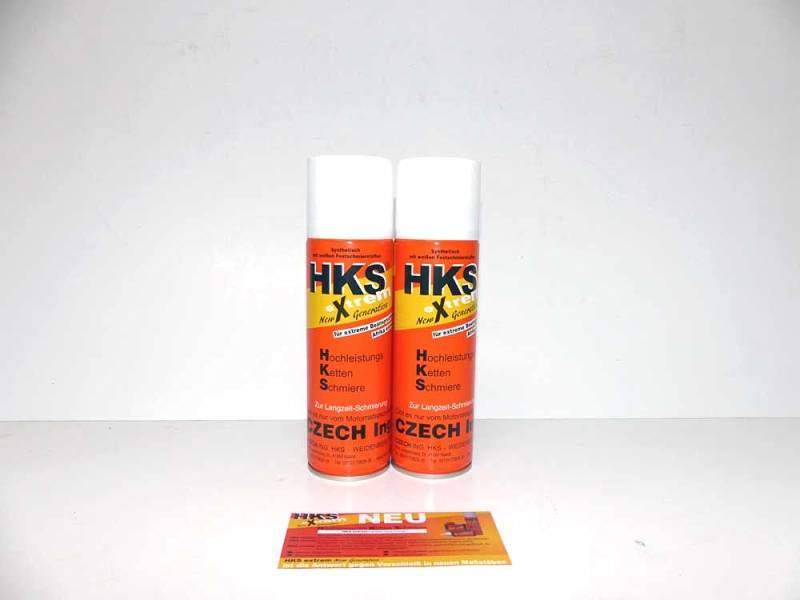 2x HKS CZECH EXTREM Kettenschmiere Kettenfett Spraydose 300ml von HKS