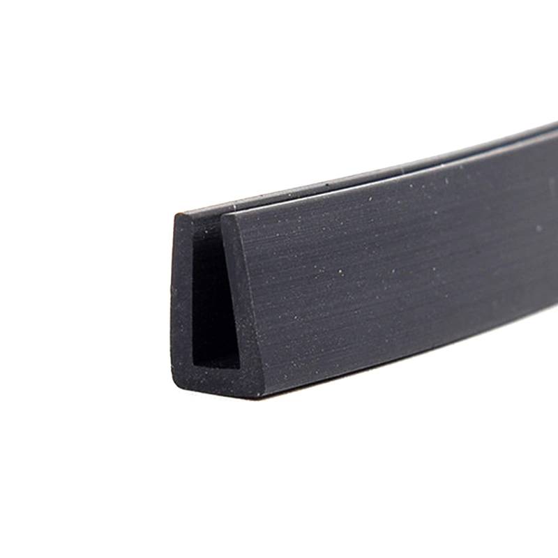 Türkantenschutzgerät, U-förmige Schlittenkantenver U-förmige Gummikanal-Kantenverkleidung, Gummidichtung for Schutz der Tischkante, 5 Meter lang,(16mm x 25mm) von HKSDKABOP