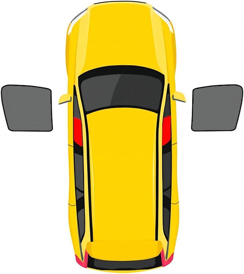 Sonnenschutz Auto für VW POLO PLUS Hatchback 2019-2023 2024, Sonnenschutz Auto Baby, Auto Seitenfenster Sonnenschutz mit UV Schutz Hitzeschutz Auto Zubehör,2pcs-front-doors von HLBYCSM