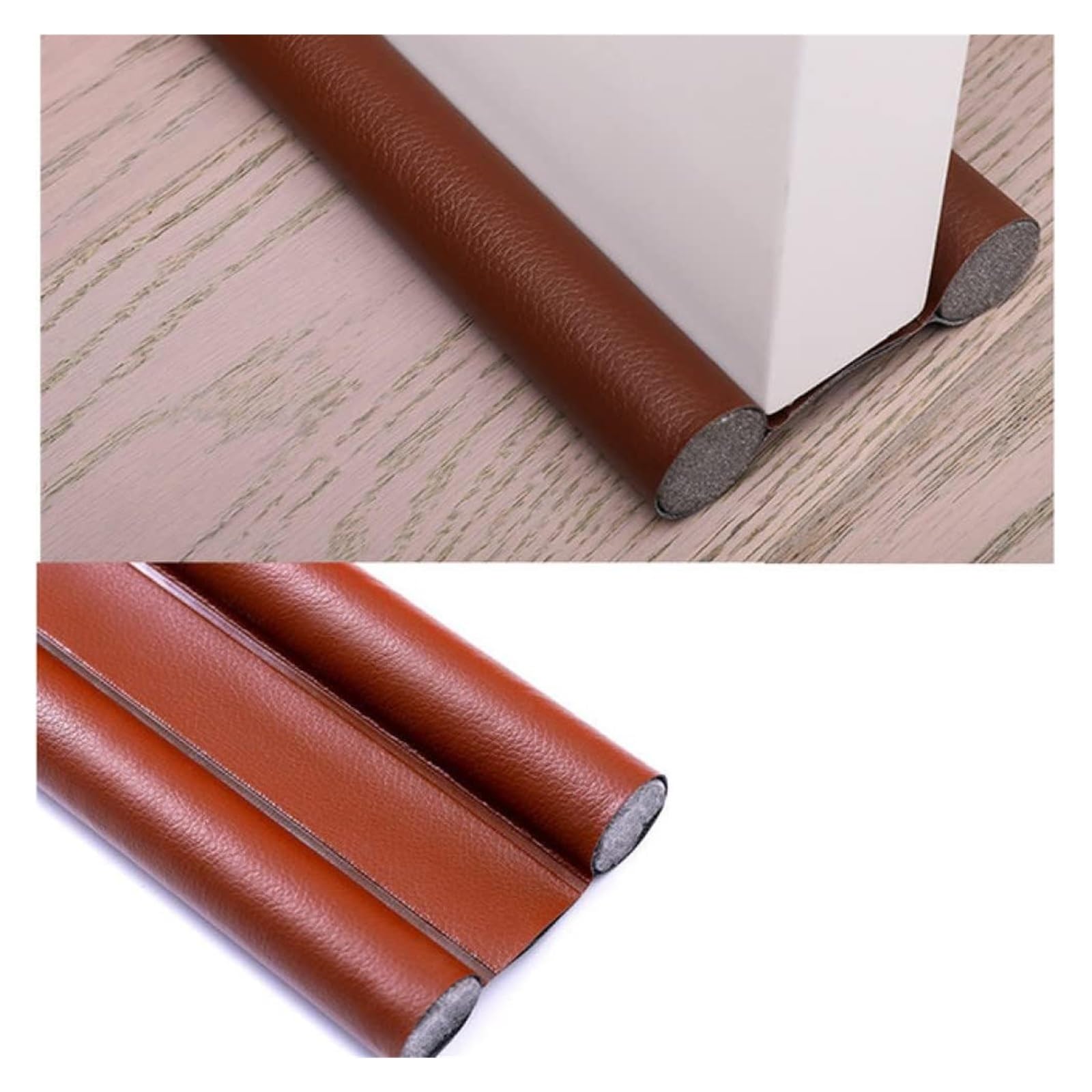 Tür-Fenster-Dichtung, wetterfest, 96 cm, PVC, unter der Tür, Zugluftblocker, Isolator, unterer Dichtungsstreifen, Stopper, Wetterschutz(Leather Brown) von HLHLH