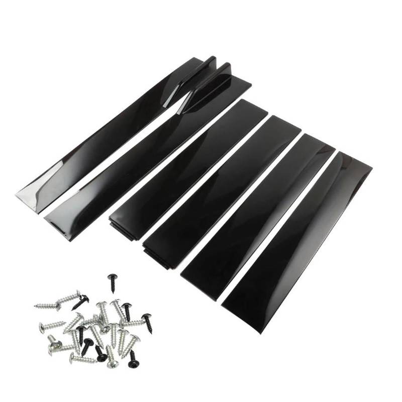 1 Paar 2M Universal Seitenschweller Verlängerung Rocker Panels Lippensplitter ABS Auto Außen Autozubehör Auto Seitenschweller Trittbretter Schweller(D-Model Black) von HLJNLVBN