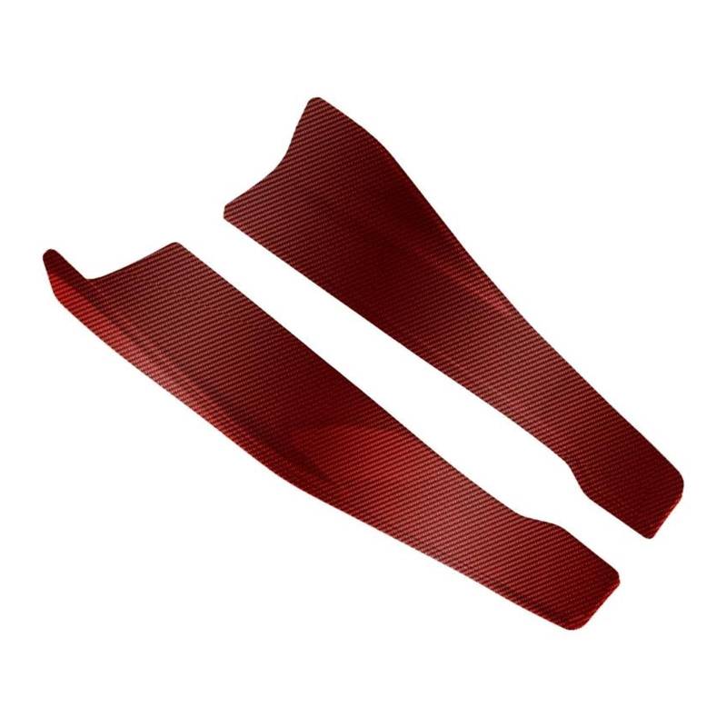 1 Paar Universal 47 cm Auto Styling Hinten Bumper Spoiler Diffusor Hinten Lip Wrap Winkel Splitter Auto Zubehör Auto Seitenschweller Trittbretter Schweller(Red Carbon Fibre) von HLJNLVBN