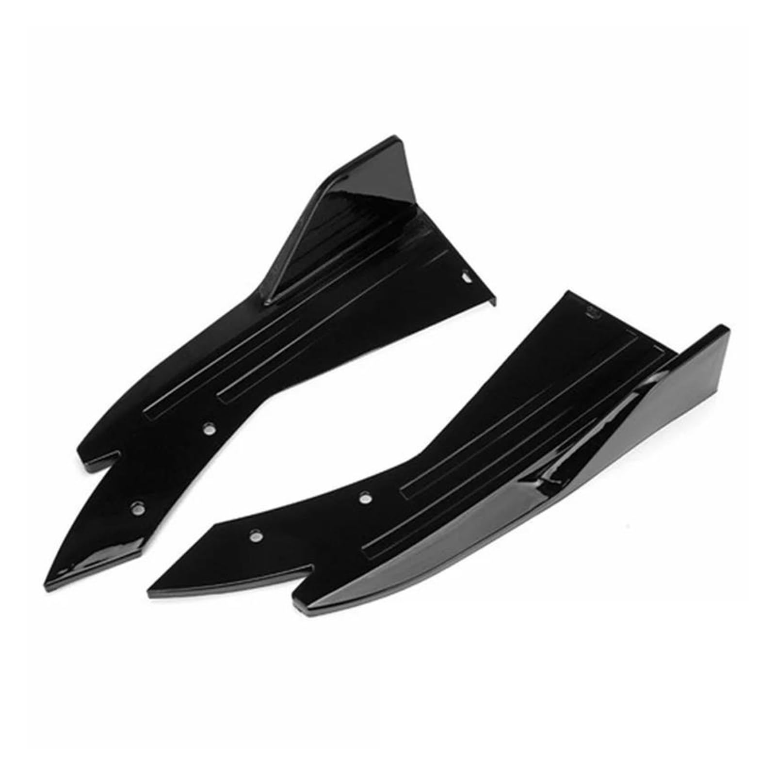 1Set Auto Universal Hinten Lip Flügel Seite Rock Separator Spoiler Lip Flügel Trim Stoßstange Separator Trim Schutz Carbon Faser Auto Seitenschweller Trittbretter Schweller(Bright Black) von HLJNLVBN