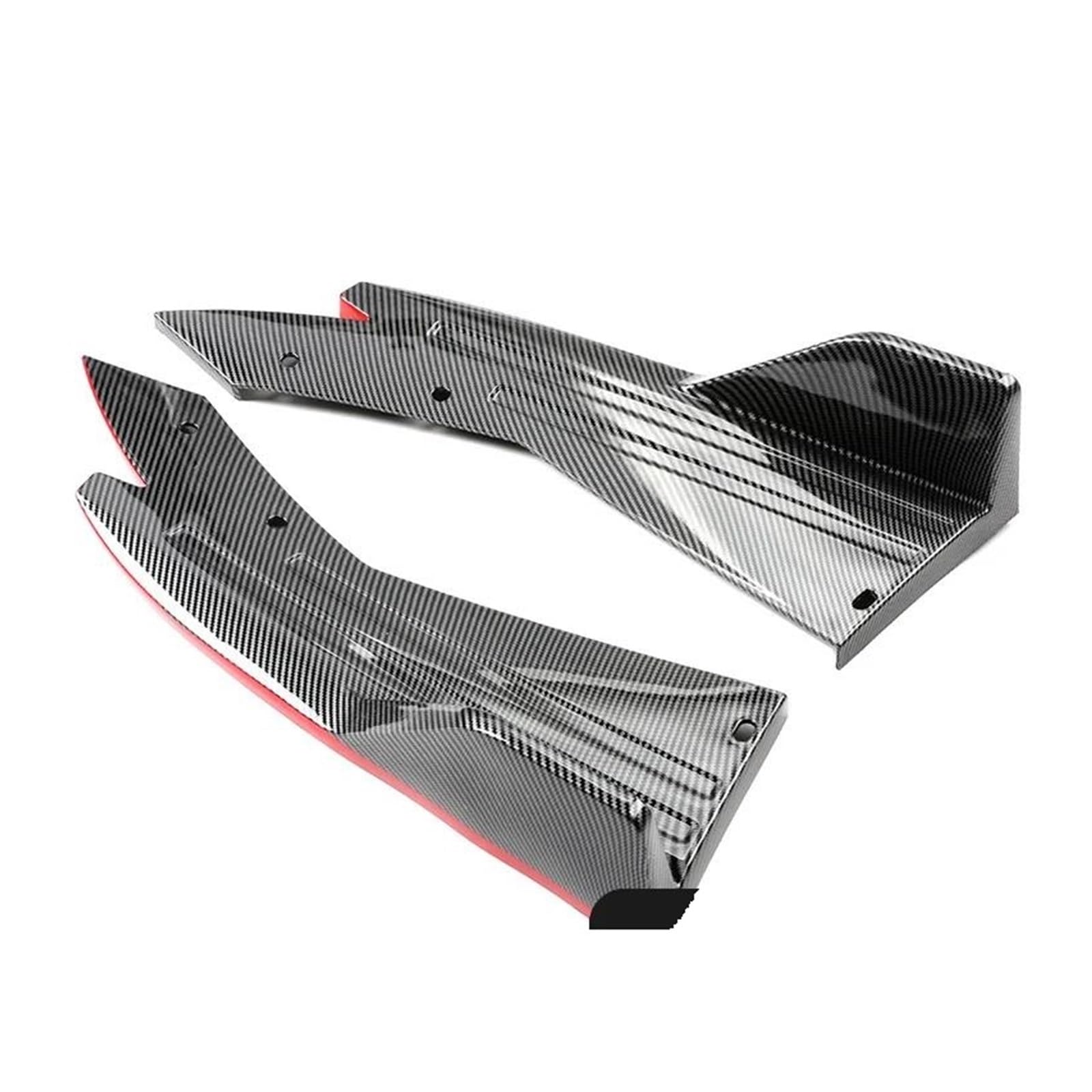 1Set Auto Universal Hinten Lip Flügel Seite Rock Separator Spoiler Lip Flügel Trim Stoßstange Separator Trim Schutz Carbon Faser Auto Seitenschweller Trittbretter Schweller(Carbon Fiber Red) von HLJNLVBN