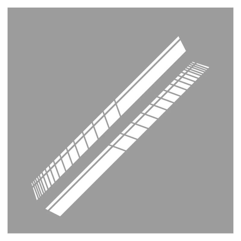 2 Stück Universal-Auto-Seitenrock-Aufkleber Lange Streifen Auto-Tuning Shelter Kratzer Vinylfolie Aufkleber Auto Seitenschweller Trittbretter Schweller(Weiß) von HLJNLVBN