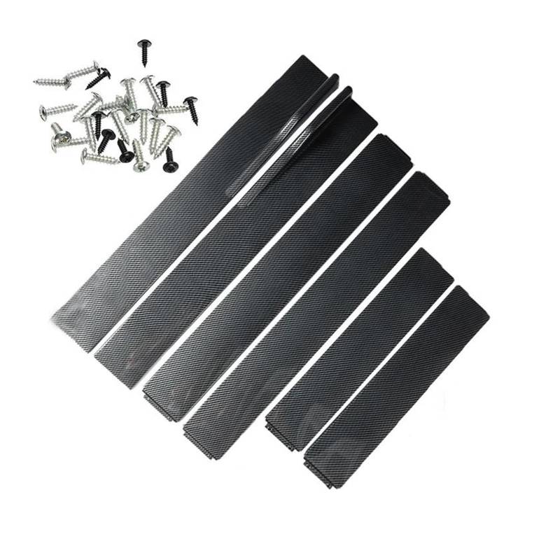 6PCS 2m/2,2m Universal Side Rock Spoiler Seitenschweller Verlängerung Rocker Panels Lip Splitter Stoßstange Rot Carbon Schwarz Auto Styling Auto Seitenschweller Trittbretter Schweller(Carbon fiber 2.2 von HLJNLVBN