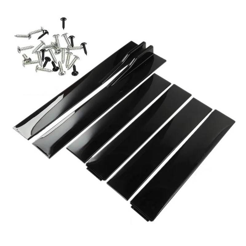 6PCS Für VW Für Golf MK5 MK6 MK7 CC Für Passat Für Jetta Für Polo Für Scirocco Seite Röcke Verlängerung Rocker Panels Lip Splitter Stoßstange Auto Seitenschweller Trittbretter Schweller(Shiny black 2m von HLJNLVBN