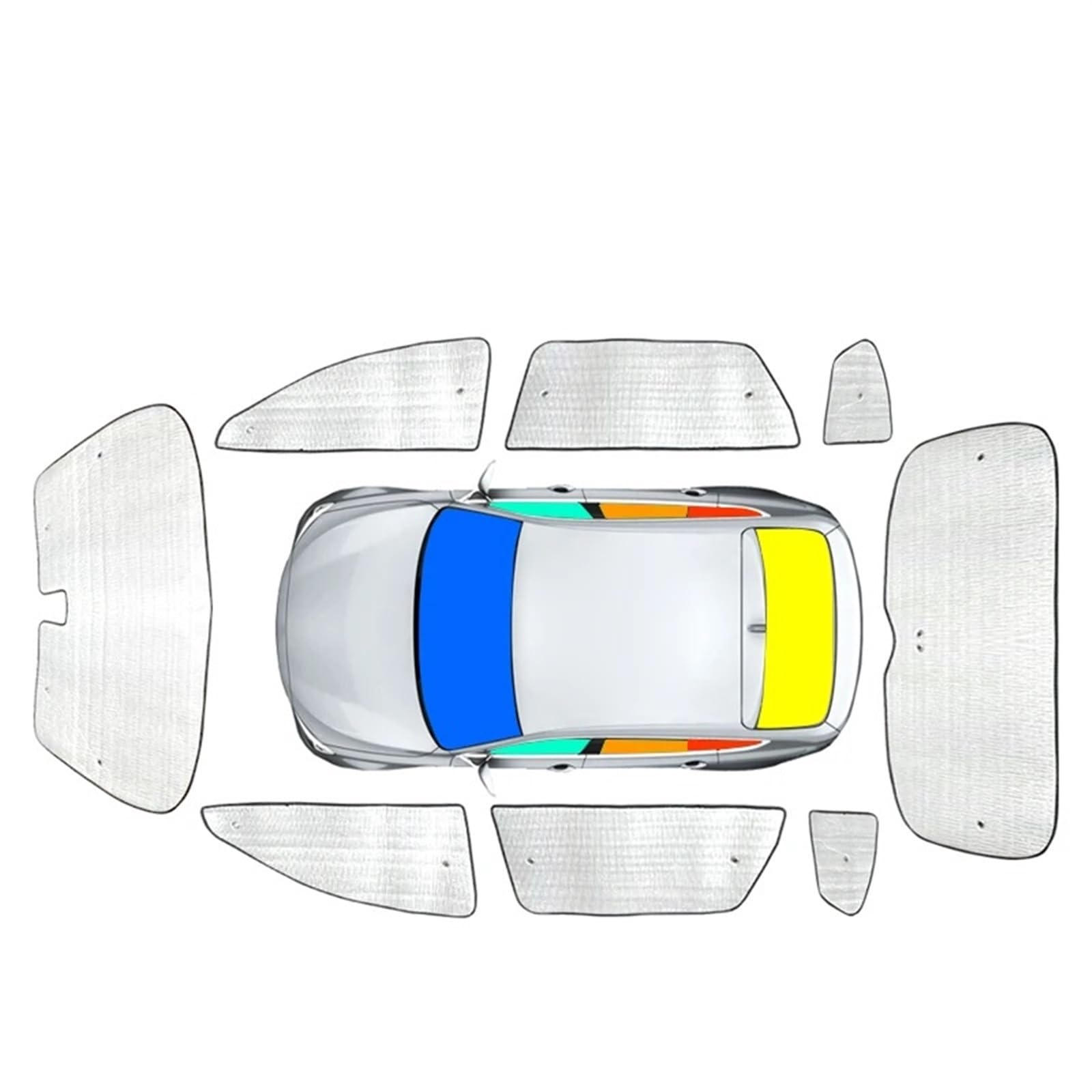 Auto-Sonnenschutz Für Captur Für CLIO 2020 2021 2022 2023 2024 Fenstervorhang Sonnenschutz Windschutzscheibe Internes Zubehör Auto Sonnenschirme UV-Schutzabdeckung Auto-Seitenfenster-Sonnenschutz(Whol von HLJNLVBN