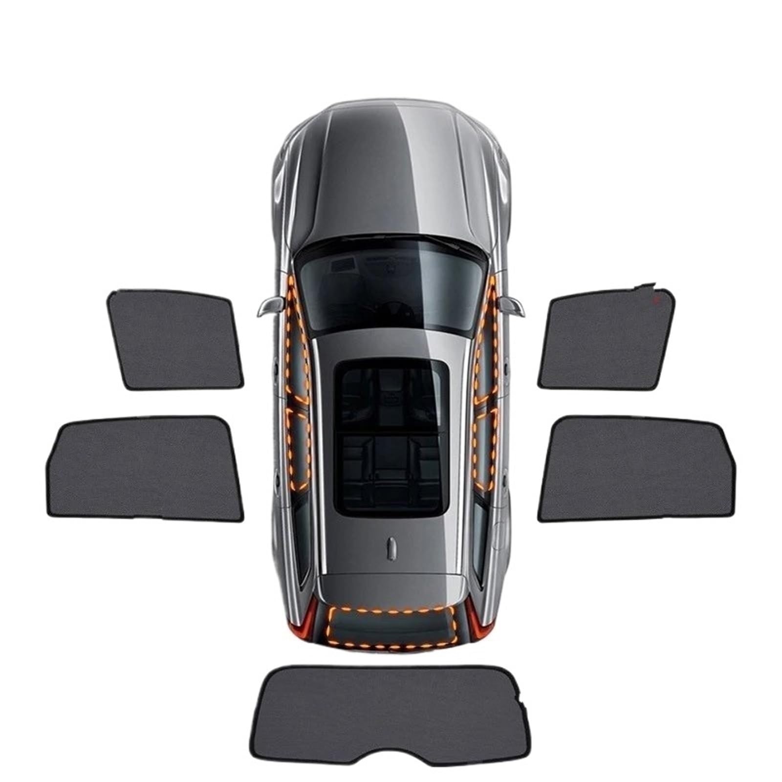 Auto-Sonnenschutz Für Chevrolet Für Cruze 2008 2009 2010 2011 2012 2013 2014 Autofenster Sonnenschutz UV-Schutz Auto Vorhang Sonnenschutz Visier Net Mesh Auto-Seitenfenster-Sonnenschutz(5Pcs Sunshades von HLJNLVBN