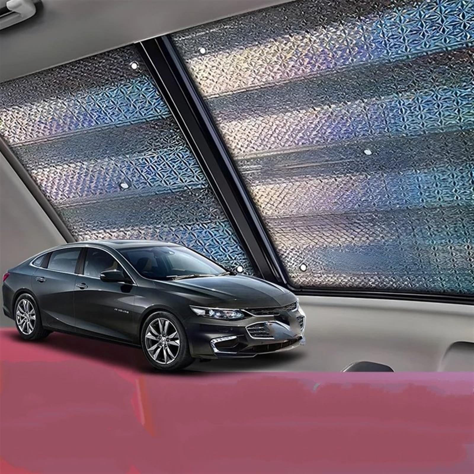 Auto-Sonnenschutz Für Chevrolet Für Malibu Für XL 2015 2016 2017 2018 2019-2024 Auto Panorama Dach 2X Hitzeschild Fenster Sonnenschirm Anti-UV Schiebedach Sonnenschirm Auto-Seitenfenster-Sonnenschutz von HLJNLVBN